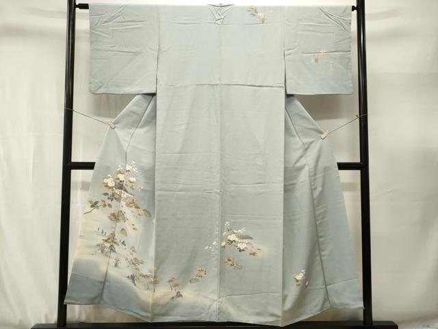 平和屋着物■訪問着 作家物 風景文 暈し染め 正絹 逸品 CABJ3101ev