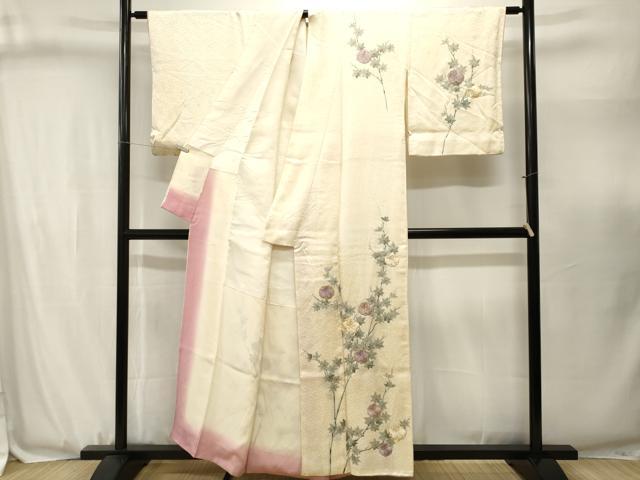 平和屋着物■訪問着 駒刺繍 枝楓花文 正絹 逸品 CABJ3119ev