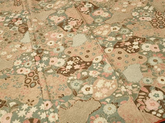 平和屋着物■上質な小紋 辻が花 金彩 正絹 逸品 CABJ3123ev