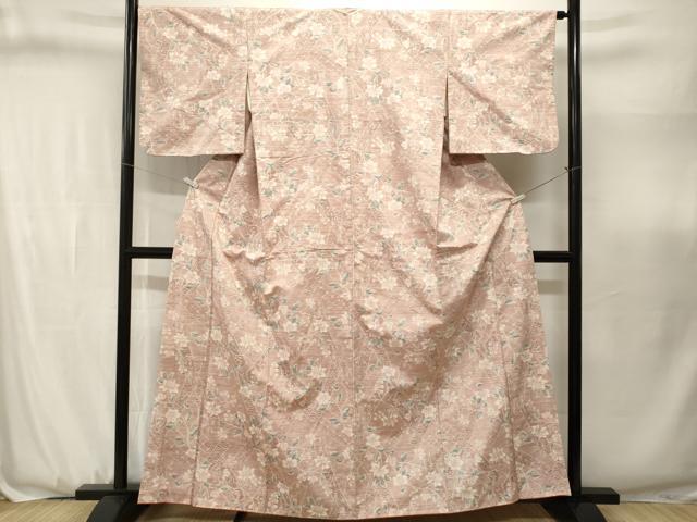 平和屋着物■上質な紬 短冊枝花文 正絹 逸品 CABJ3128ev