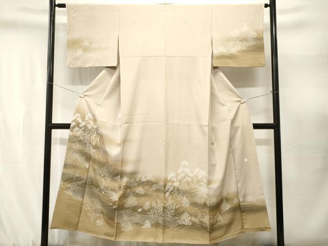 平和屋着物■訪問着 作家物 刺繍 人物御所解文 暈し染め 正絹 逸品 CABJ3141ev