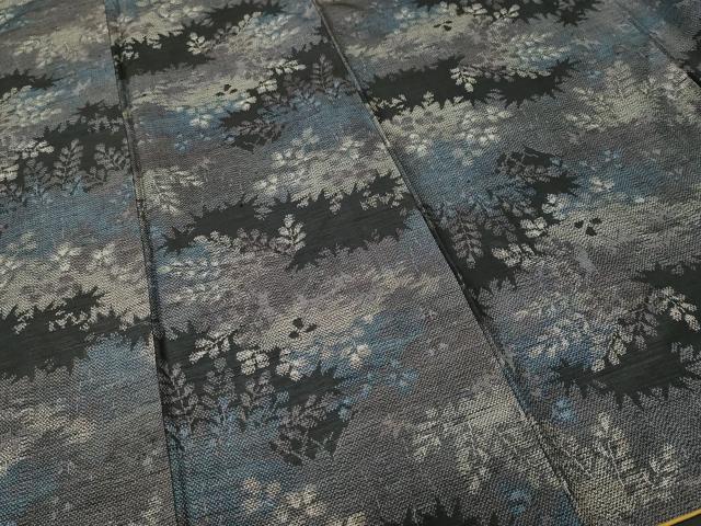 平和屋着物■上質な紬 草花文 正絹 逸品 CABJ3144ev