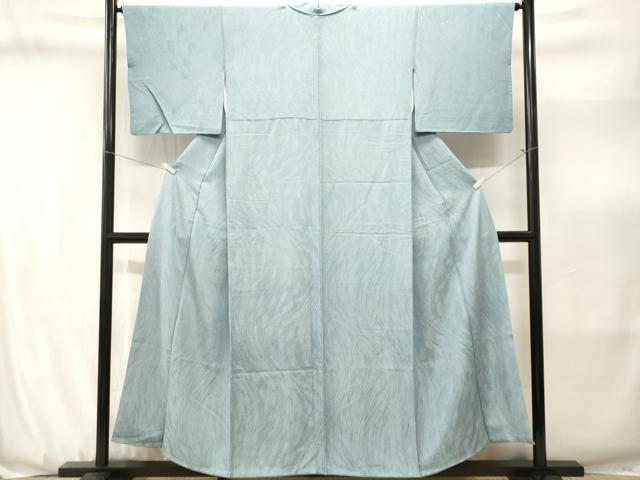 平和屋着物■上質な色無地 枝葉地紋 秘色色 正絹 逸品 CABJ3154ev