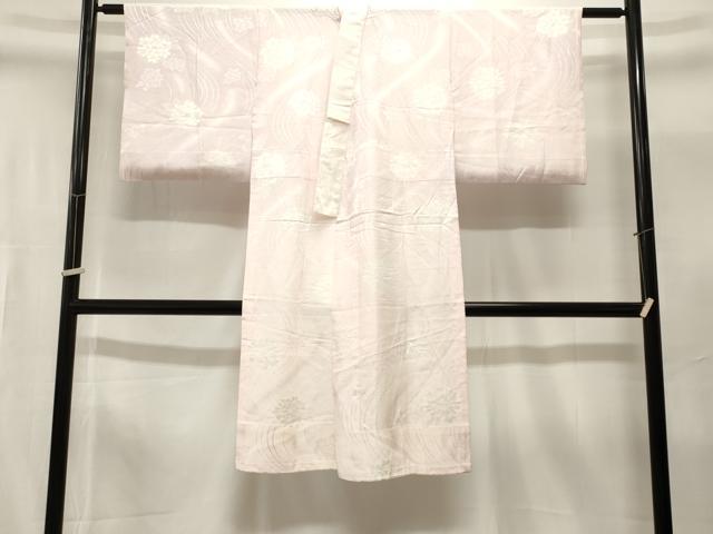 平和屋着物■長襦袢 無双仕立て 絞り よろけ縞草花文 暈し染め 正絹 逸品 CABJ3156ev
