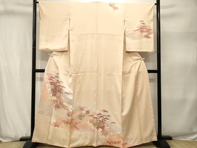 平和屋着物■訪問着 御所車花唐草文 暈し染め 金彩 正絹 逸品 CABJ3160ev