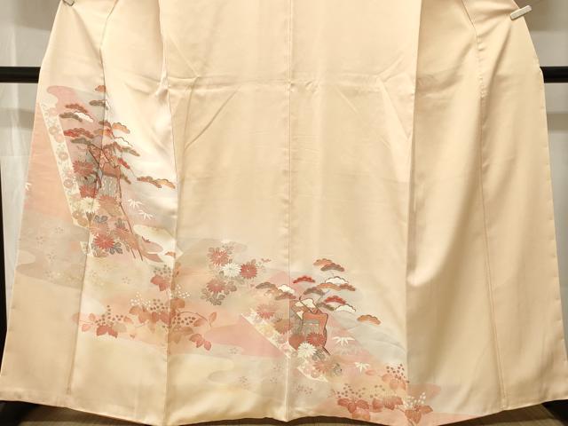 平和屋着物■訪問着 御所車花唐草文 暈し染め 金彩 正絹 逸品 CABJ3160ev
