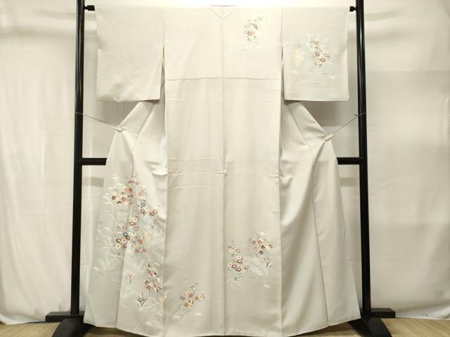 平和屋着物■訪問着 刺繍 流水松竹梅花文 金彩 正絹 逸品 CABJ3161ev