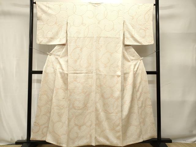 平和屋着物■上質な小紋 総絞り 唐草文 正絹 逸品 CABJ3164ev