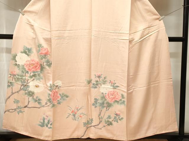 平和屋着物■訪問着 刺繍 枝花文 正絹 逸品 CABJ3174ev