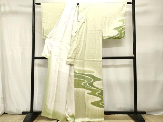 平和屋着物■訪問着 道長文 暈し染め 正絹 逸品 CABJ3183ev