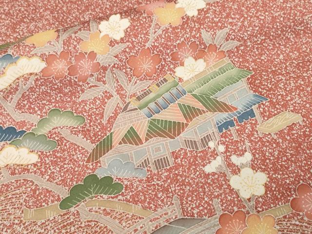 平和屋着物■訪問着 松竹梅御所解文 暈し染め 金彩 正絹 逸品 CABJ3187ev