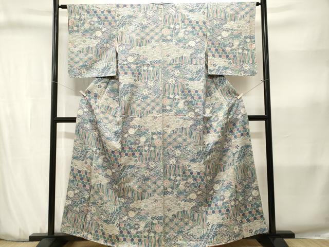 平和屋着物■上質な小紋 辻が花 正絹 逸品 CABJ3191ev
