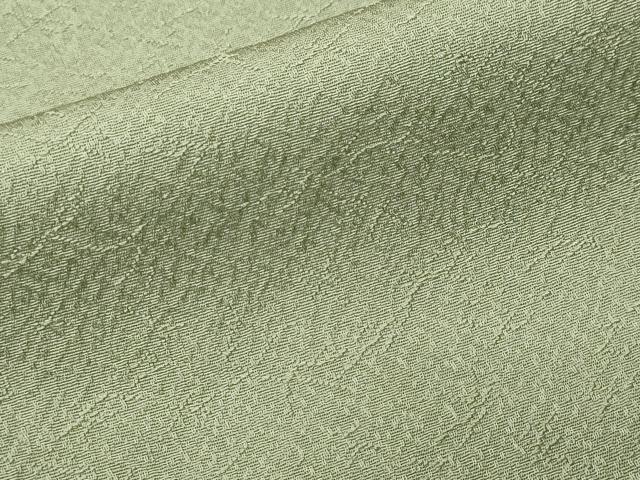 平和屋着物■上質な色無地 抽象地紋 抹茶色 正絹 逸品 CABJ3219ev