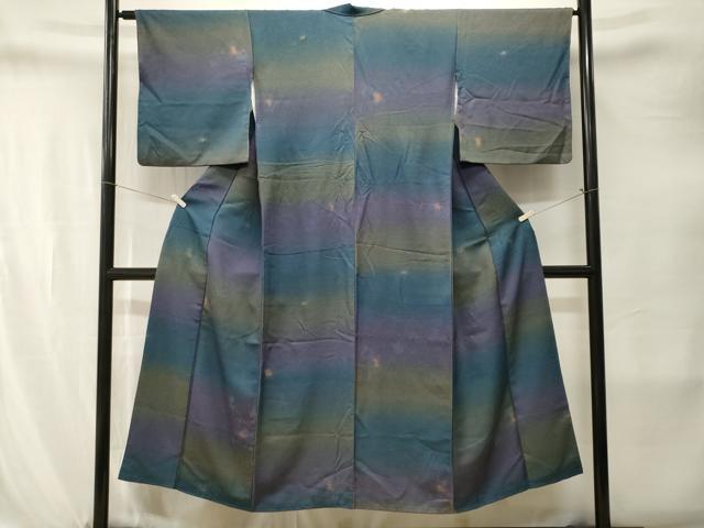 平和屋着物■上質な小紋 霞枝花文 暈し染め 正絹 逸品 CABJ3260ev
