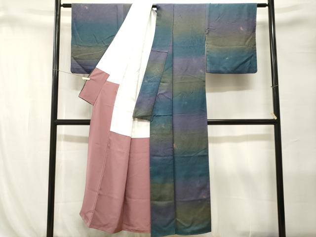 平和屋着物■上質な小紋 霞枝花文 暈し染め 正絹 逸品 CABJ3260ev