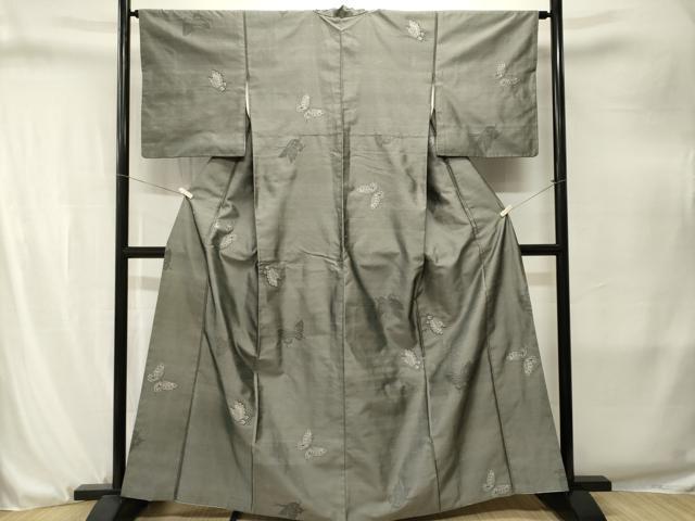 平和屋着物■上質な紬 舞蝶文 正絹 逸品 CABJ3261ev