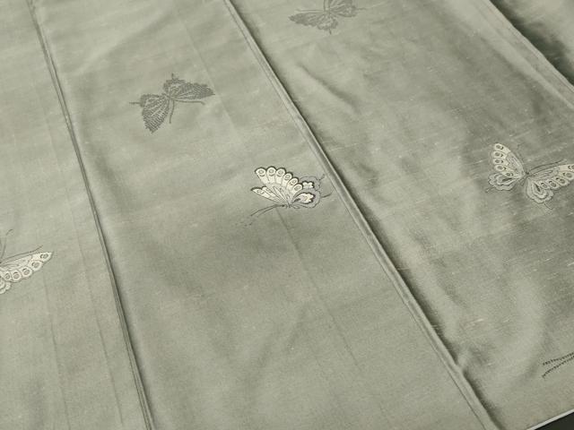 平和屋着物■上質な紬 舞蝶文 正絹 逸品 CABJ3261ev