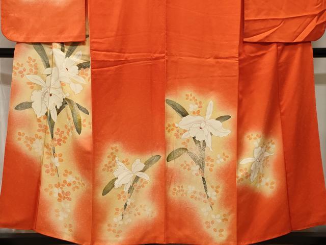 平和屋着物■訪問着 刺繍 カトレア 金彩 正絹 逸品 CABJ3266ev