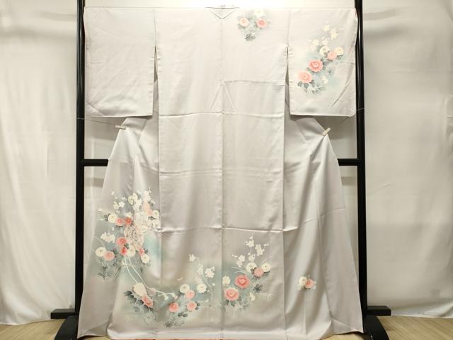 平和屋着物■訪問着 鏡裏花鳥文 暈し染め 正絹 逸品 CABJ3269ev
