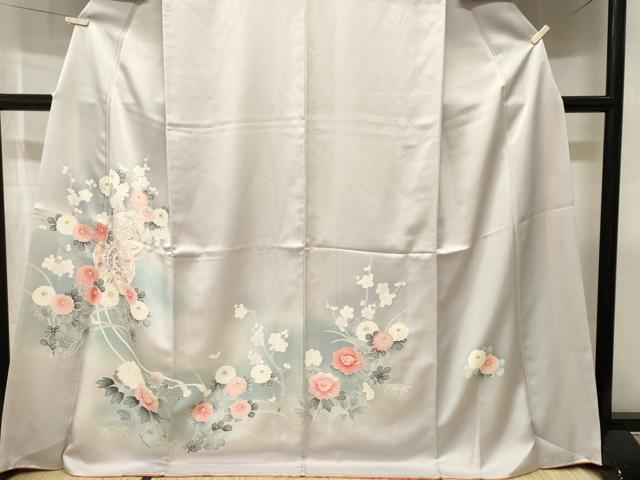 平和屋着物■訪問着 鏡裏花鳥文 暈し染め 正絹 逸品 CABJ3269ev