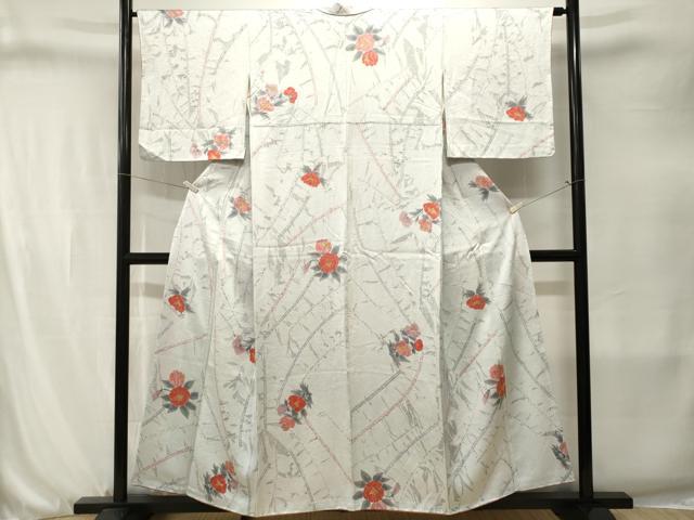 平和屋着物■上質な小紋 舞花文 正絹 逸品 CABJ3270ev