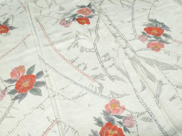 平和屋着物■上質な小紋 舞花文 正絹 逸品 CABJ3270ev