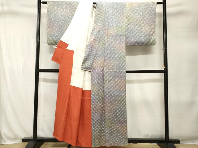 平和屋着物■上質な小紋 総絞り 霞文 暈し染め 正絹 逸品 CABJ3274ev