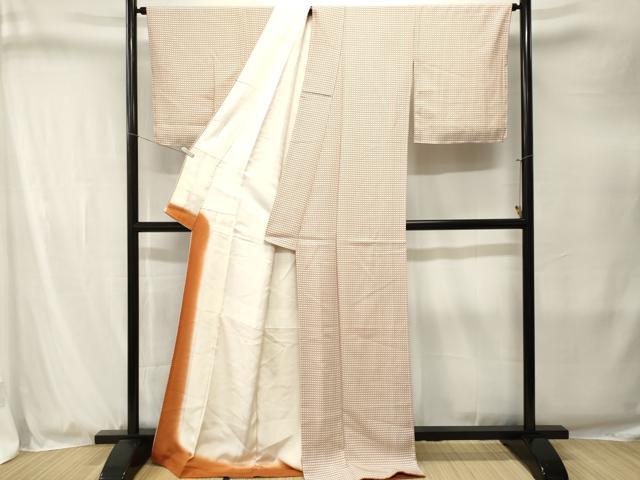 平和屋着物■上質な小紋 亀甲重ね文 正絹 逸品 CABJ3277ev