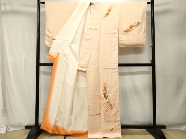平和屋着物■訪問着 刺繍 短冊草花文 金彩 正絹 逸品 CABJ3281ev