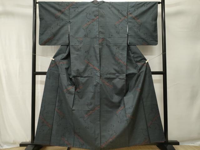 平和屋着物■本場大島紬 7マルキ 唐草文 正絹 逸品 CABJ3288ev