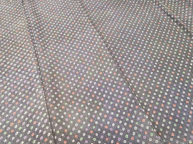 平和屋着物■上質な小紋 総絞り 霞鹿の子文 暈し染め 正絹 逸品 CABJ3308ev