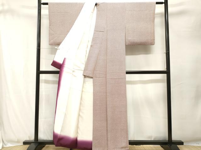 平和屋着物■上質な小紋 幾何学文 正絹 逸品 CABJ3312ev