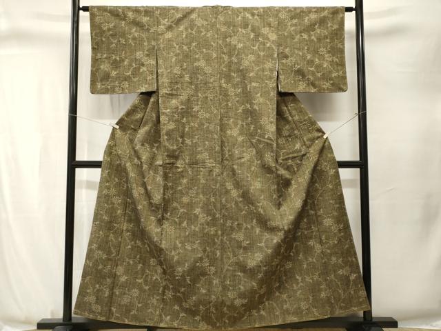 平和屋着物■上質な紬 花唐草文 正絹 逸品 CABJ3326ev