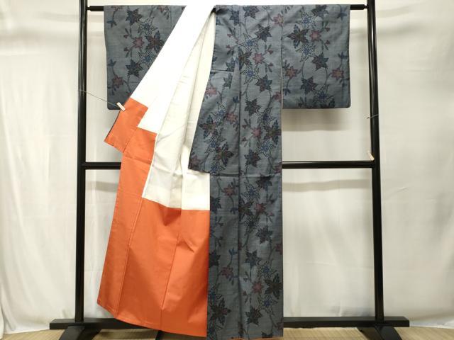 平和屋着物■本場大島紬 7マルキ 枝花文 正絹 逸品 CABJ3341ev