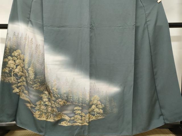 平和屋着物■訪問着 樹林文 暈し染め 金彩 正絹 逸品 CABJ3348ev