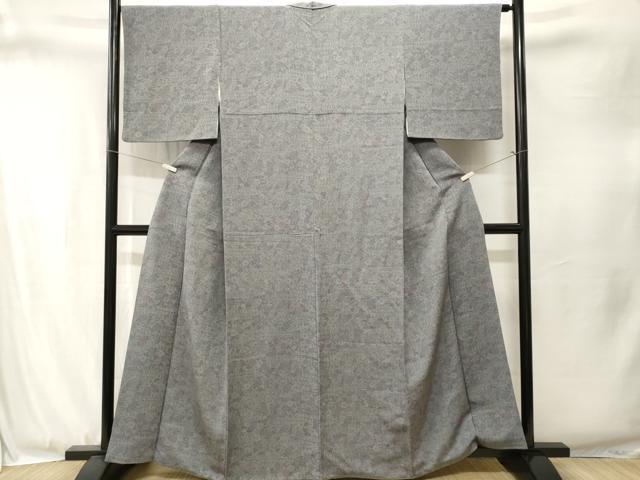 平和屋着物■上質な小紋 流水枝菊文 鬼しぼ縮緬 正絹 逸品 CABJ3349ev