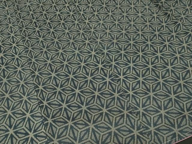 平和屋着物■上質な紬 麻の葉文 正絹 逸品 CABJ3352ev