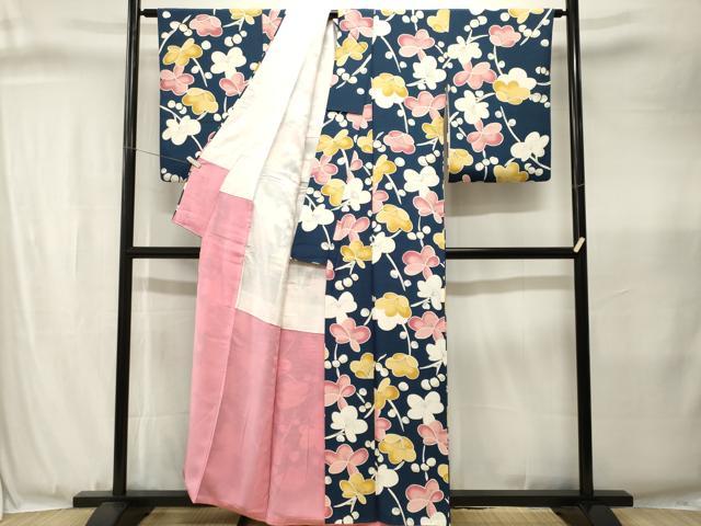 平和屋着物■上質な小紋 枝梅文 正絹 逸品 CABJ3364ev