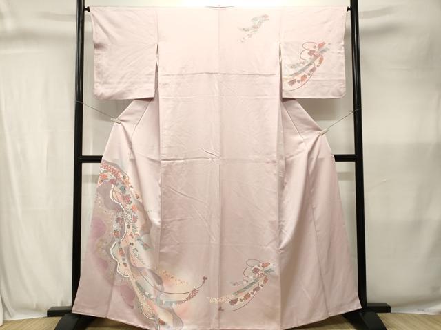 平和屋着物■訪問着 鬘帯道長花文 暈し染め 金彩 正絹 逸品 CABJ3366ev