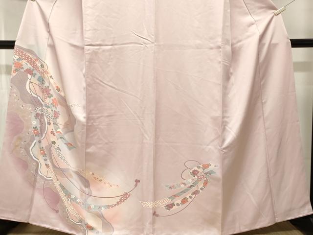 平和屋着物■訪問着 鬘帯道長花文 暈し染め 金彩 正絹 逸品 CABJ3366ev