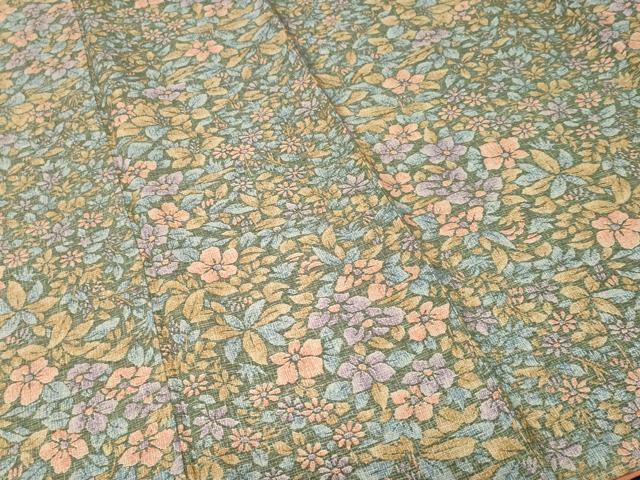平和屋着物■上質な小紋 草花文 正絹 逸品 CABJ3370ev
