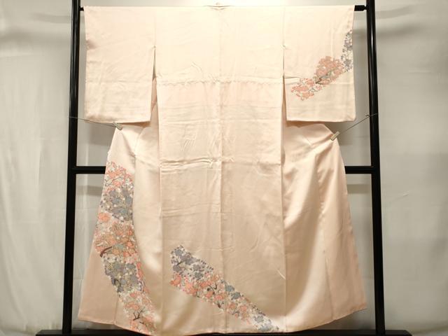 平和屋着物■訪問着 刺繍 枝梅文 金彩 正絹 逸品 CABJ3377ev
