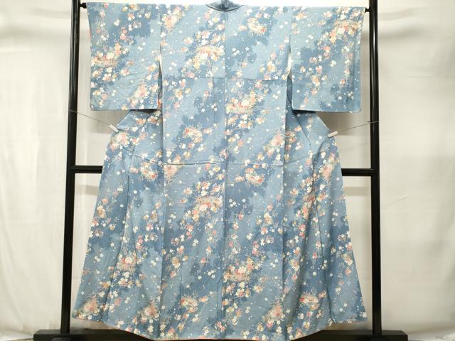 平和屋着物■上質な小紋 扇面枝花文 金彩正絹 逸品 CABJ3380ev