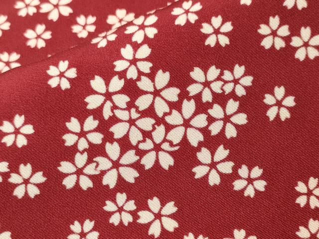 平和屋着物■小振袖 舞桜文 正絹 逸品 CABJ3381ev
