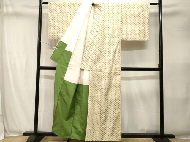 平和屋着物■上質な紬 井桁絣 正絹 逸品 CABJ3406ev