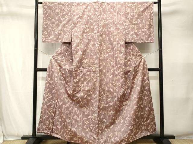 平和屋着物■上質な紬 木の実枝葉文 正絹 逸品 CABJ3418ev