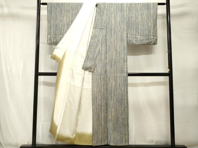平和屋着物■上質な小紋 縞 正絹 逸品 CABJ3427ev