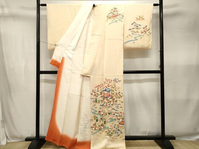 平和屋着物■訪問着 松竹梅御所解文 正絹 逸品 CABJ3429ev