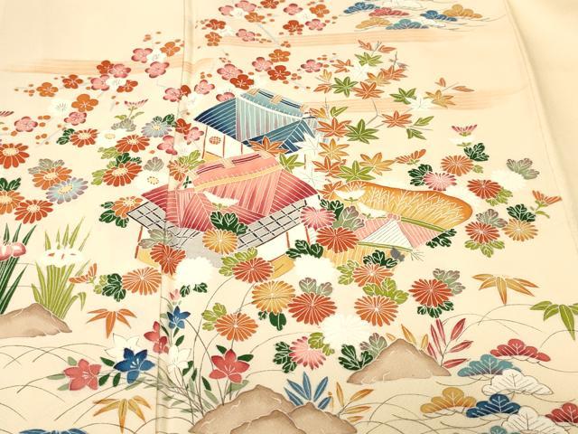 平和屋着物■訪問着 松竹梅御所解文 正絹 逸品 CABJ3429ev