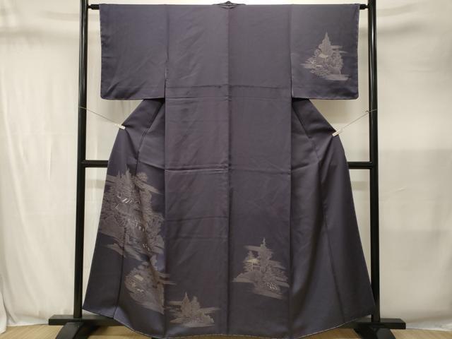 平和屋着物■訪問着 刺繍 風景文 正絹 逸品 CABJ3432ev